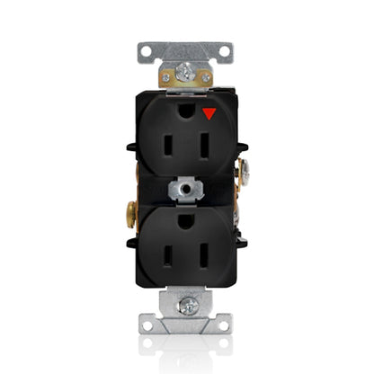Contacto Dúplex Tierra Iislada 2P 3W 15A 125V Negro Leviton