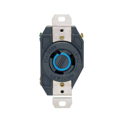 Contacto de media vuelta 20A 250V Nema Negro Leviton