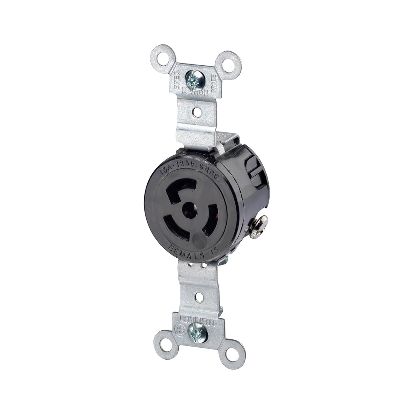 Receptáculo de Media Vuelta 15A 125V 2P 3H NEMA L5-15R Leviton