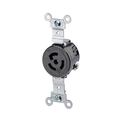 Receptáculo de Media Vuelta 15A 125V 2P 3H NEMA L5-15R Leviton