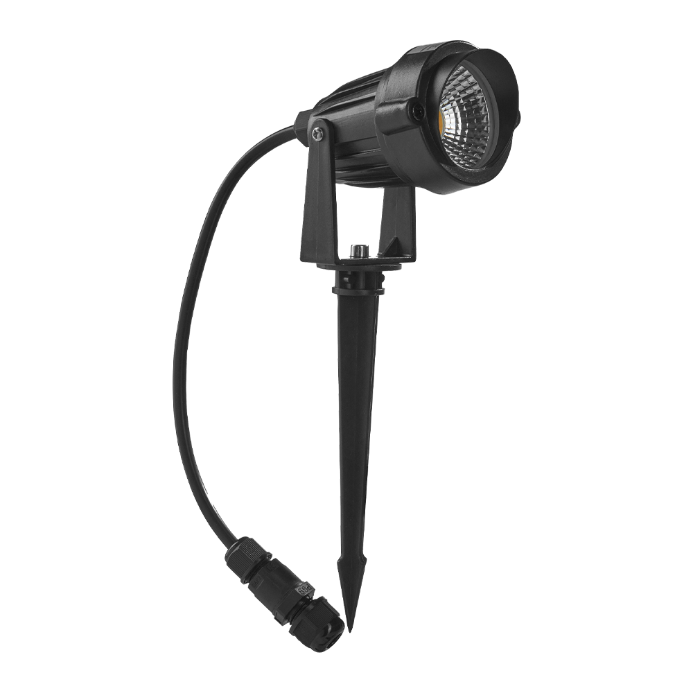 Lámpara LED de Jardín Tipo Estaca Luz Cálida Negro Illux