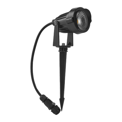 Lámpara LED de Jardín Tipo Estaca Luz Cálida Negro Illux
