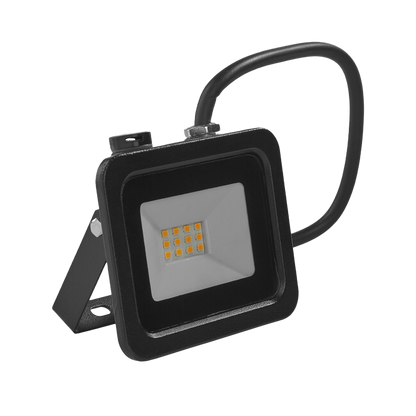 Reflector LED Luz cálida 10W IP65 Negro Illux