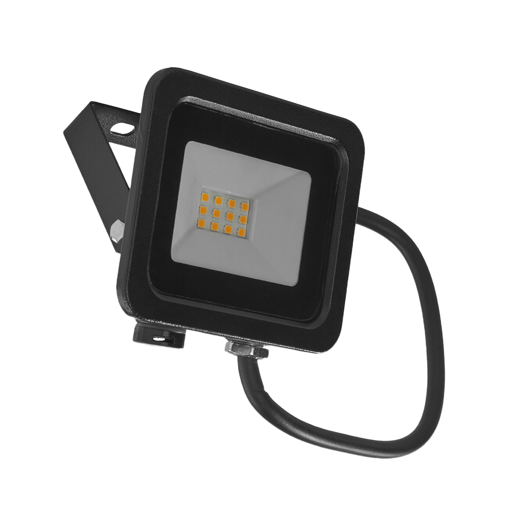 Reflector LED Luz fría 10W Negro Illux