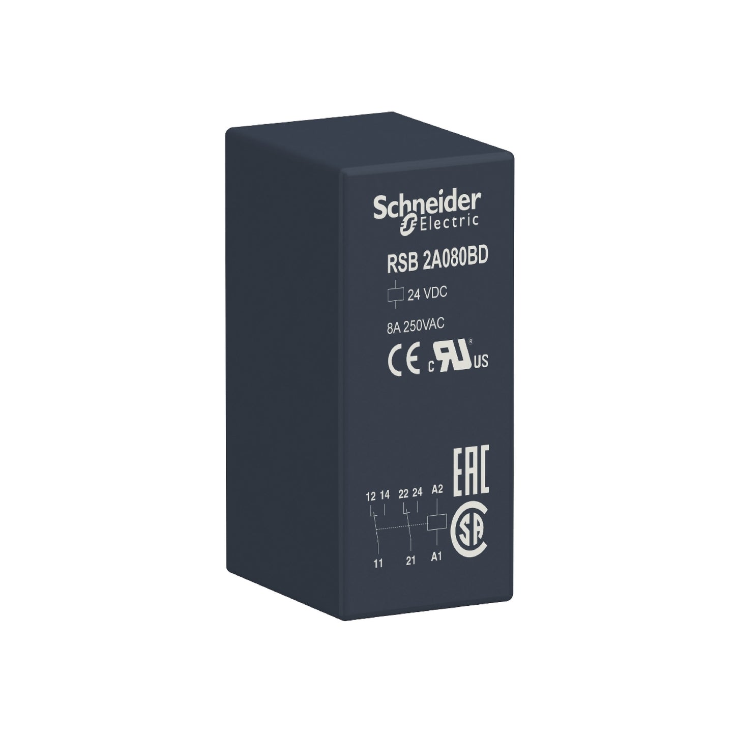 Interface Plug-IN Relay-Harmony Rsb-2 C/o-24 V DC-8 A Schneider Electric RSB2A080BD