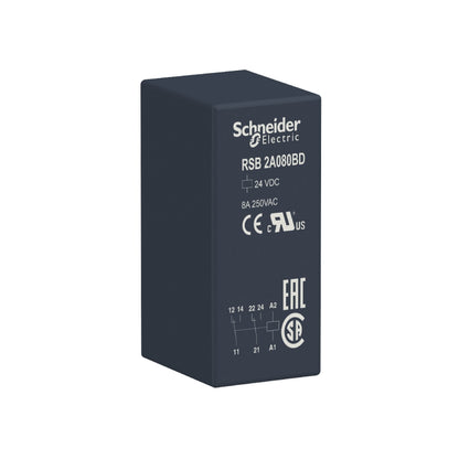 Interface Plug-IN Relay-Harmony Rsb-2 C/o-24 V DC-8 A Schneider Electric RSB2A080BD