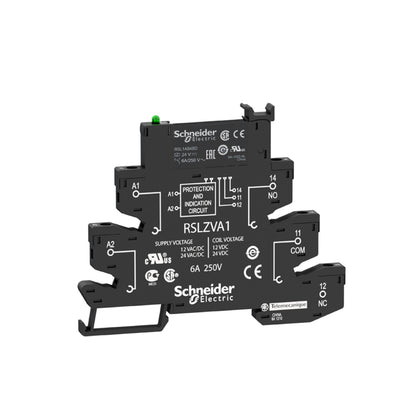 Slim Relay Mounted On Screw Socket With LED And Protection Circuit, 24 V Schneider Electric RSL1PVBU