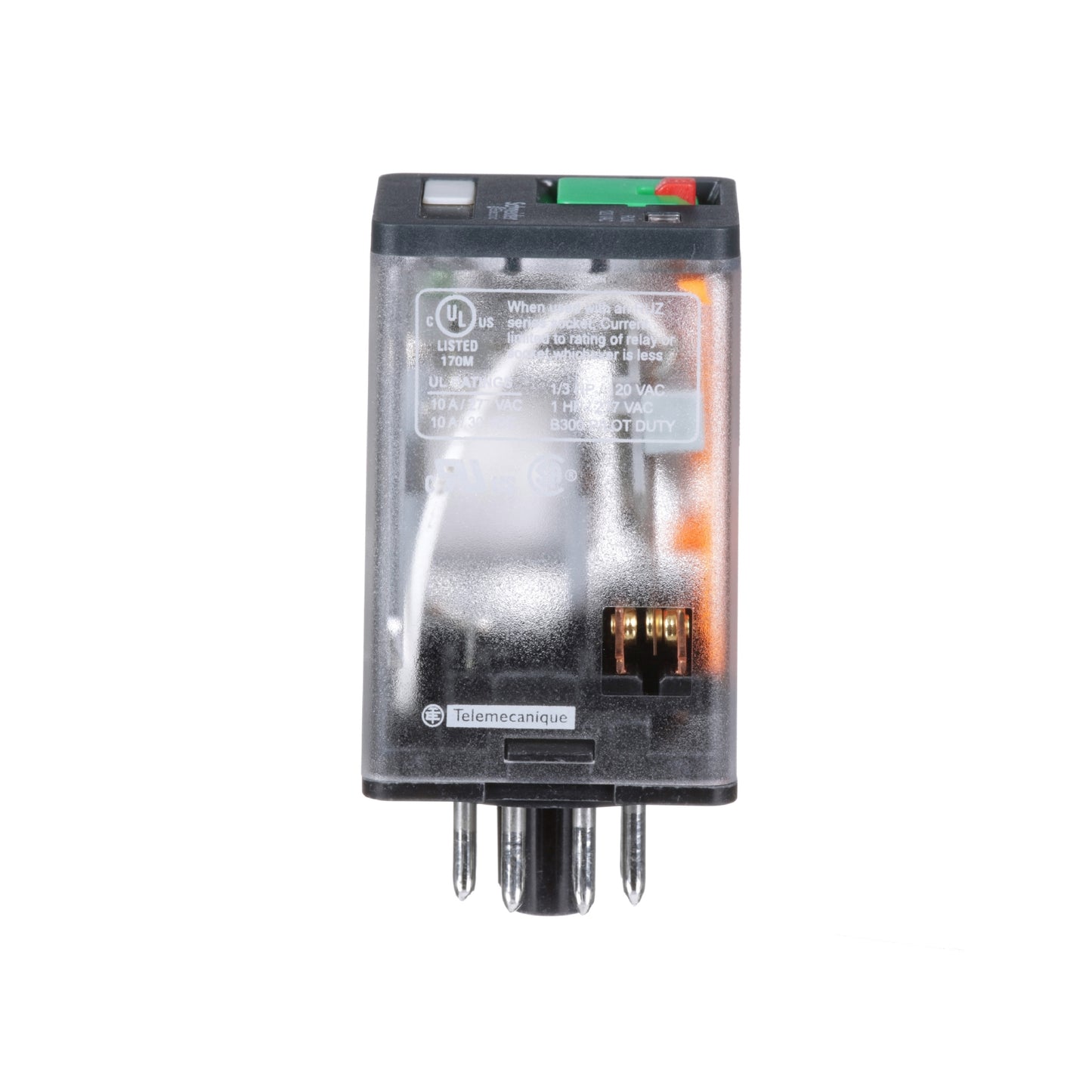 Universal Plug-IN Relay-Harmony Rum-2 C/o-120 V AC-10 A-With LED ((*)) Schneider Electric RUMC22F7