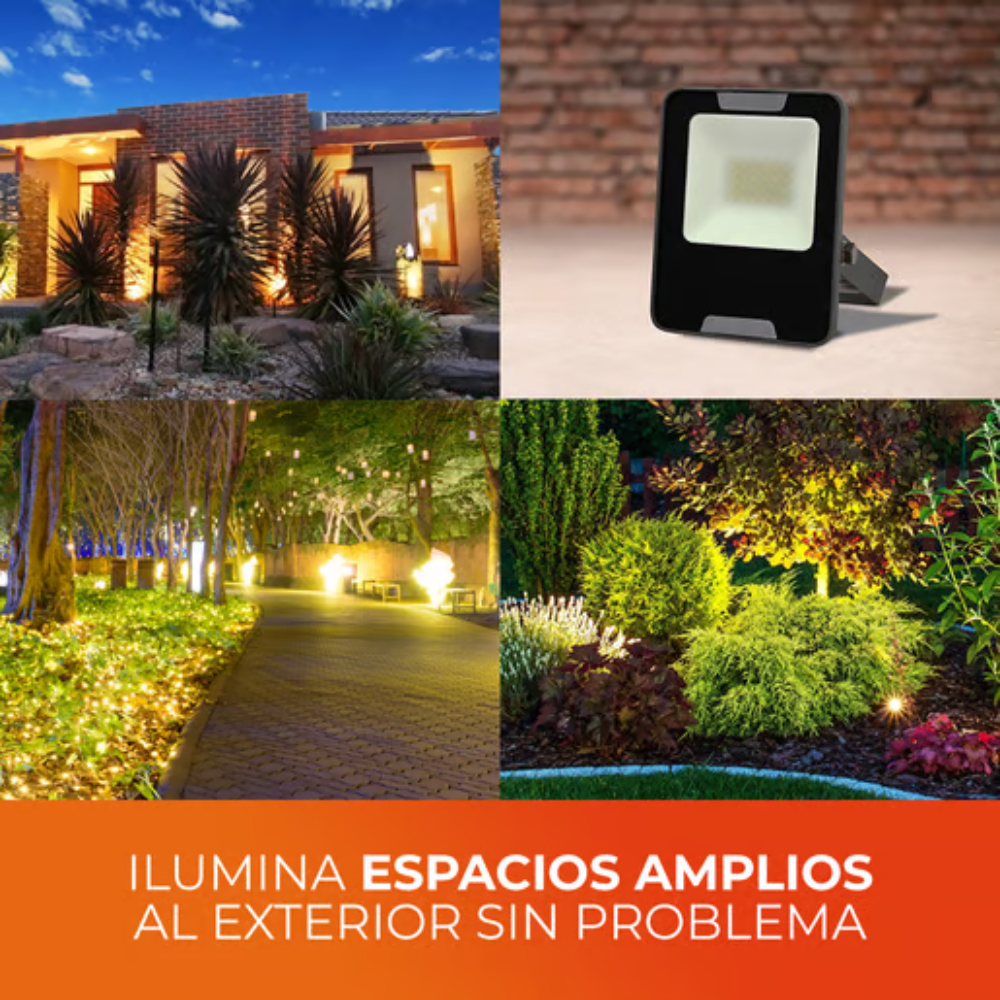 Reflector LED Luz Cálida 20W Negro Zibal II Tecnolite