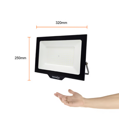 Reflector LED Luz Fría 150W Negro Tecnolite