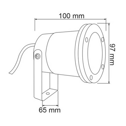 Reflector sumergible GX5.3 50W Negro Tecnolite