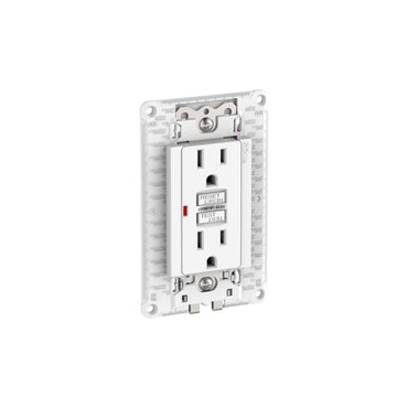 Chasis Armado con Contacto Dúplex Blanco GFCI 2P+T 15A Orion Schneider Electric S703270045