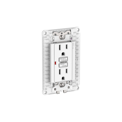 Chasis Armado con Contacto Dúplex Blanco GFCI 2P+T 15A Orion Schneider Electric S703270045