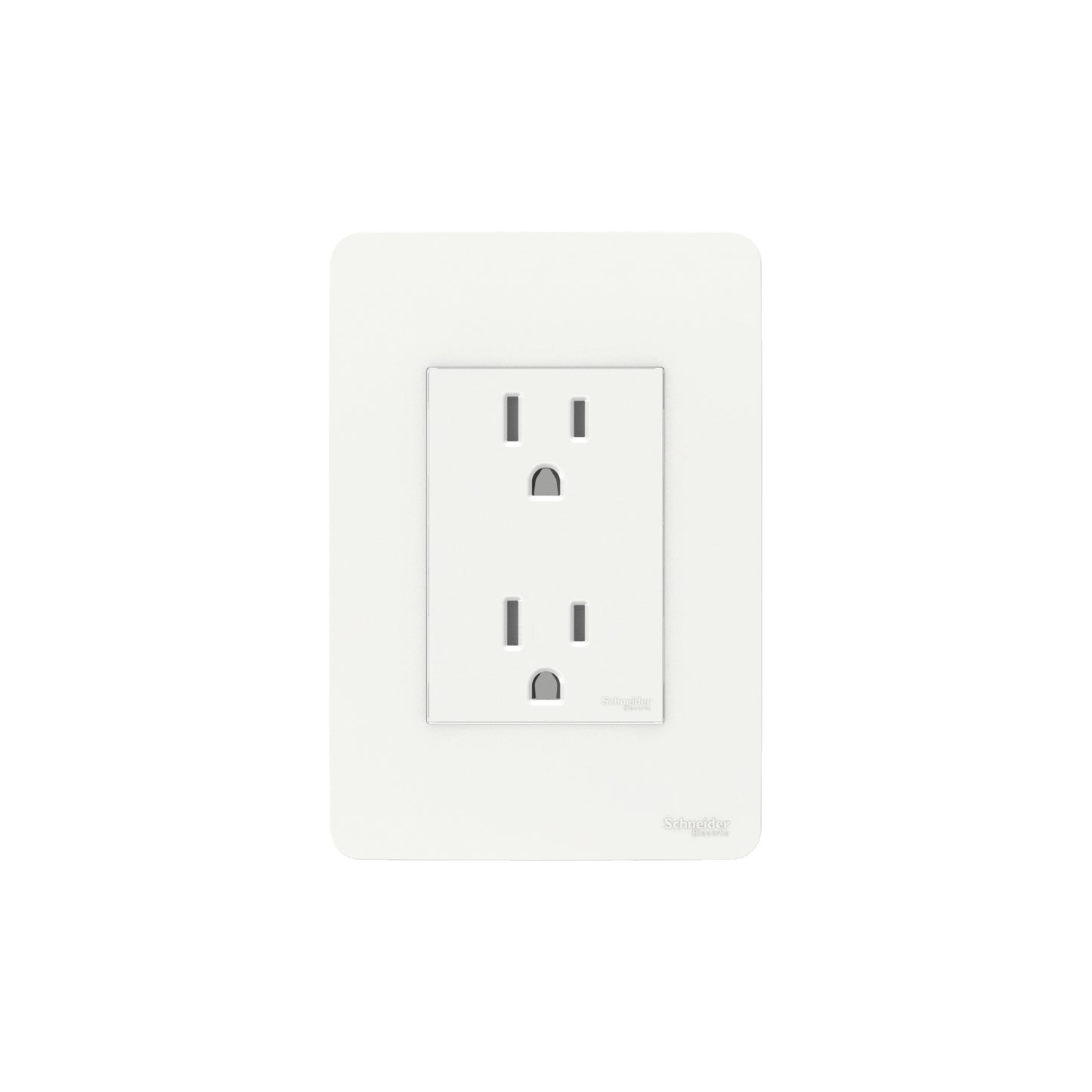 Contacto Dúplex con Placa Orion de 2 Polos + Tierra, 15A, 250 VCA, Color Blanco Schneider Electric S71322004