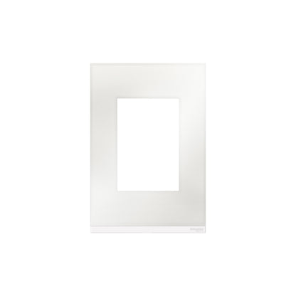 Placa de Cristal Orion Class de 3 Módulos y 1 Segmento en Color Blanco Schneider Electric S734103809