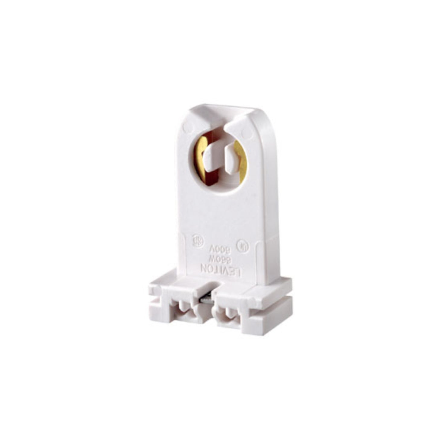 Base Portalámpara para Tubos Fluorescentes Blanca T8/T12 Leviton