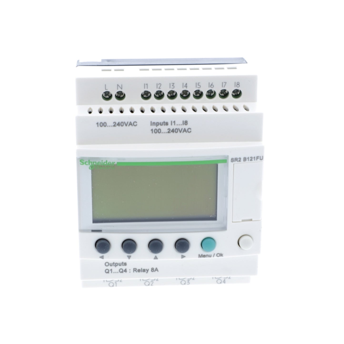Compact Smart Relay Zelio Logic-12 I o-100..240 V AC-Clock-Display Schneider Electric SR2B121FU