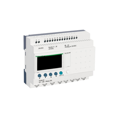 Compact Smart Relay Zelio Logic-20 I o-24 V DC-Clock-Display Schneider Electric SR2B201BD