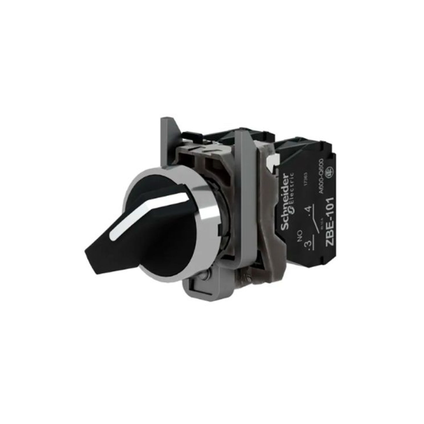 Selector Negro 22 mm de 2 Posiciones 2 NA + 1 NC Schneider Electric XB4BD25