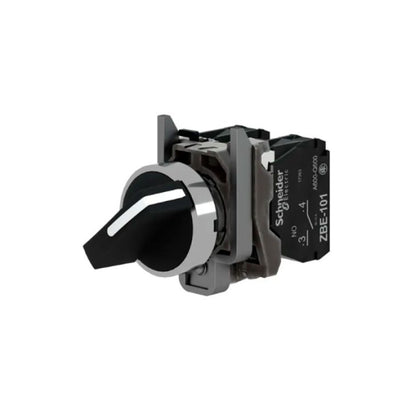 Selector Negro 22 mm de 2 Posiciones 2 NA + 1 NC Schneider Electric XB4BD25