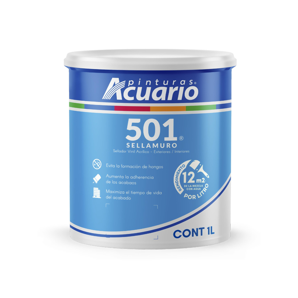 Sellador Vinílico 1 Lt 501 para Muro Acuario