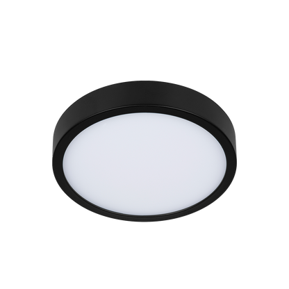 Lámpara de Techo LED Tipo Plafón para Interior Luz Cálida 8W Negro Illux