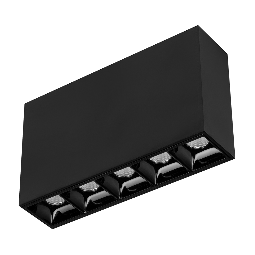 Lámpara de Techo LED Empotrable 10W Negro Illux
