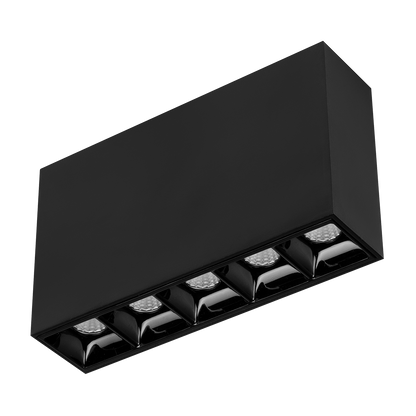 Lámpara de Techo LED Empotrable 10W Negro Illux