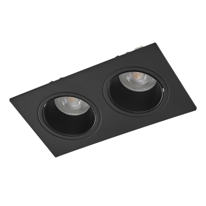 Lámpara de Techo Empotrable para Interior GU5.3  2x9W Negro Illux