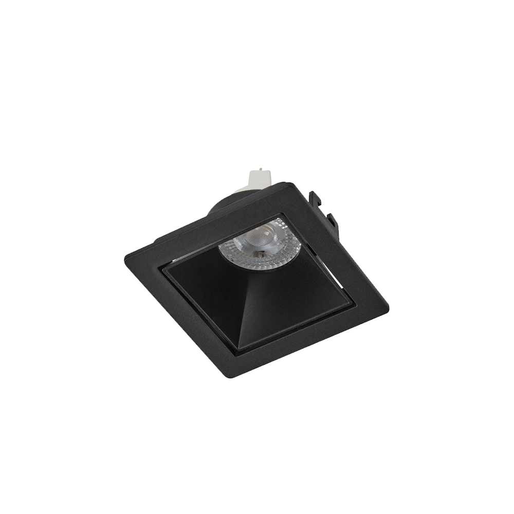 Lámpara de Techo Empotrable para Interior 9W Negro Illux