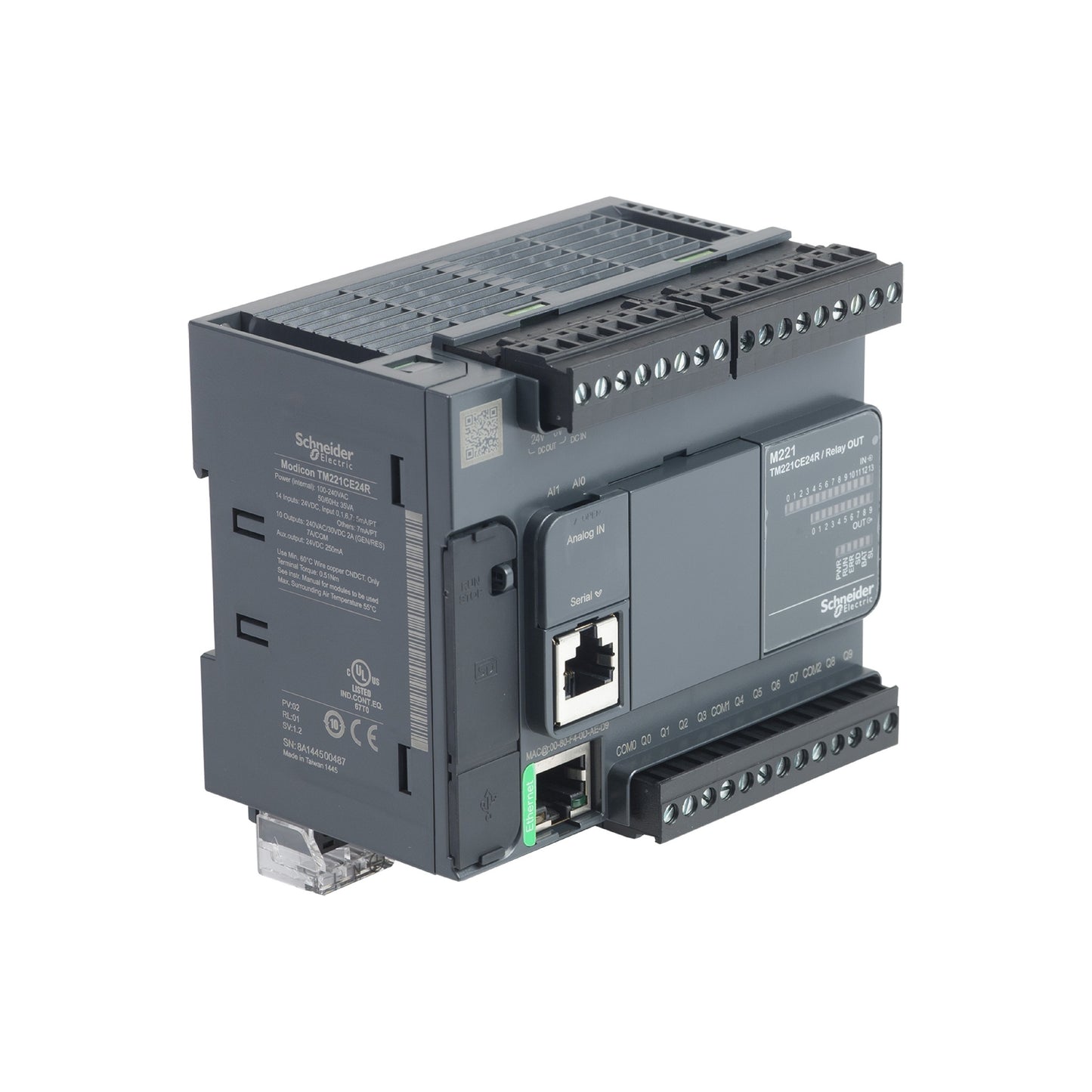 Controlador M221 24 E/S Relevador ETHERNET Schneider Electric TM221CE24R