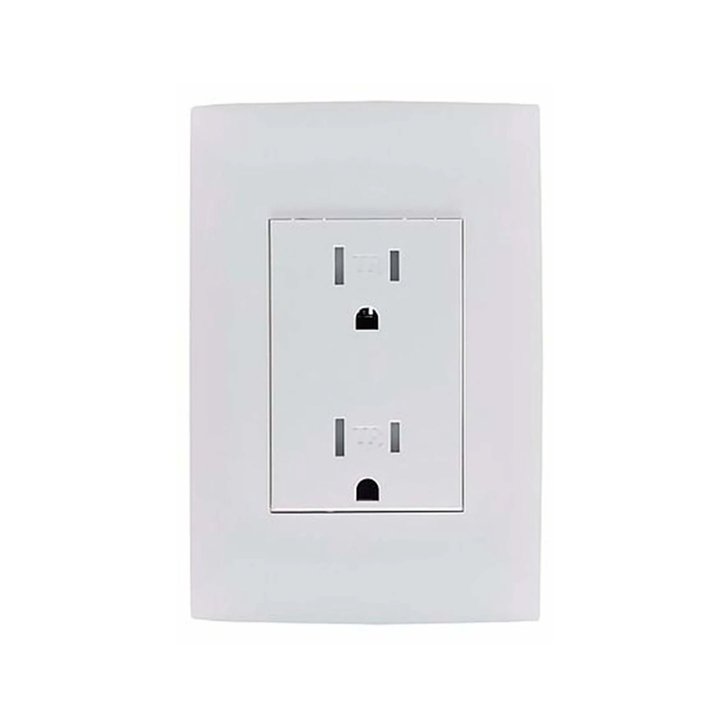 Placa con Contacto Dúplex con Tierra 15A color Blanco Leviton