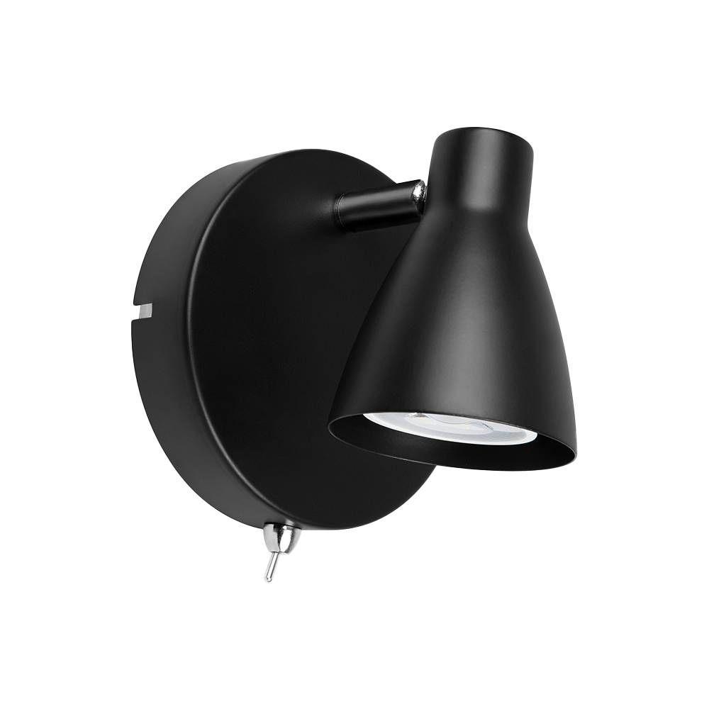 Lámpara Dirigible de Pared GU10 50W Negro Illux
