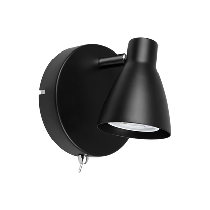 Lámpara Dirigible de Pared GU10 50W Negro Illux