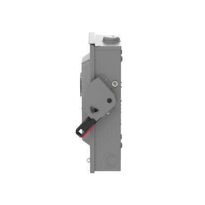 Interruptor de Seguridad, Uso Pesado, con Fusible, Ventana de Visualización, NEMA 3R, 600 V, 100 A, 3 Polos Schneider Electric VH363RB