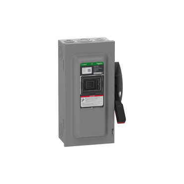 Interruptor de Seguridad, Visipact, para Trabajo Pesado, sin Fusibles, Ventana de Visualización, NEMA 1,600 V, 60 A, 3 Polos Schneider Electric VHU362