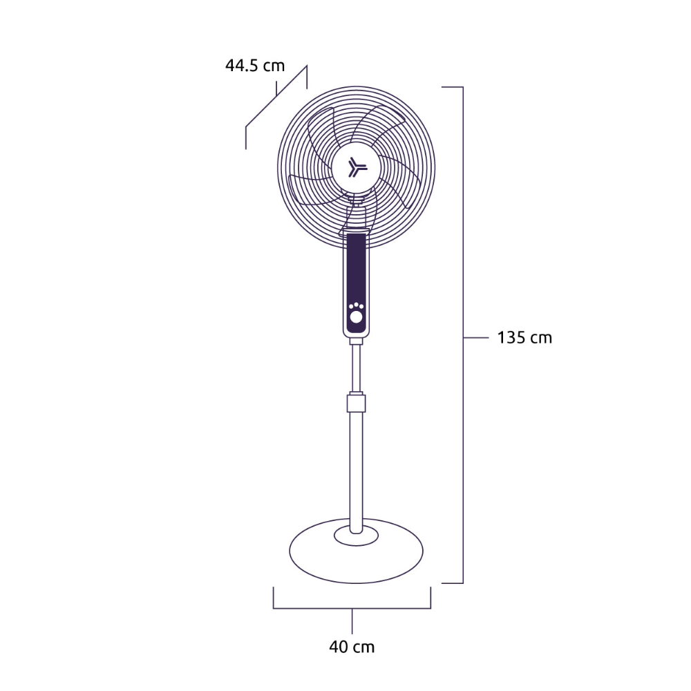 Ventilador de Pedestal Apolo 16" color Blanco Masterfan