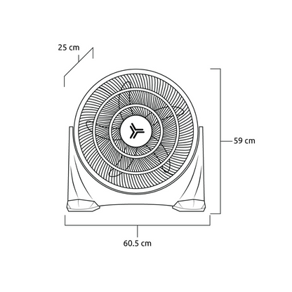 Ventilador de Piso Horus 20" Negro Masterfan