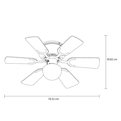 Ventilador de Techo Petit 30" color Satinado Masterfan