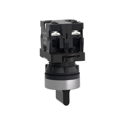 Conmutador Selector Completo, Easy Harmony XA2, Plástico, Negro, 22 mm, 3 Posiciones, Fijo, 2NO Schneider Electric XA2ED33