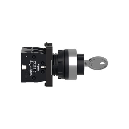 Selector Completo, Easy Harmony XA2, Plástico, Negro, 22 mm, Llave 455,2 Posiciones, Fijo, 2NO Schneider Electric XA2EG43