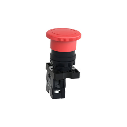Complete Emergency Switching Off Push Button, Easy Harmony XA2, Plastic, Red Mushroom 40 mm, 22 mm, Turn To Relevador Ase, 1NC Schneider Electric XA2ES542