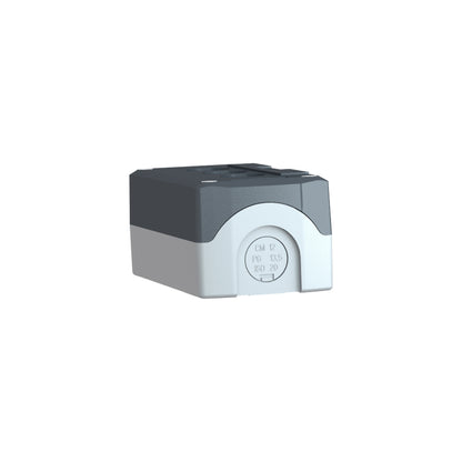 Dark Grey Empty Enclosure Lid With Light Grey Base-3 Cut-Outs Schneider Electric XALD03