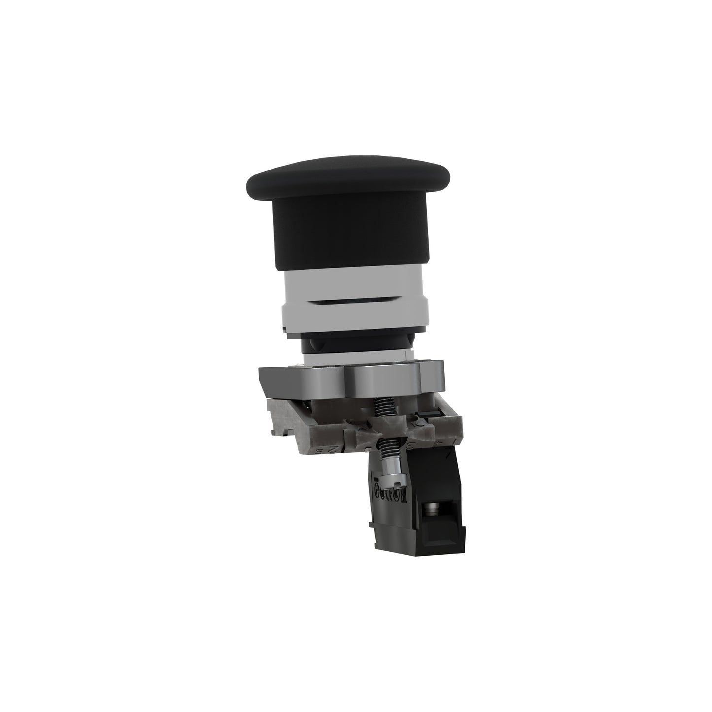 Pulsador Negro Ø 22-Cabeza Redonda Ø 40 Schneider Electric XB4BC21