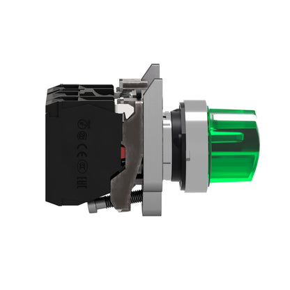 Conmutador Sel Verde Iluminado Ø 22 Mango de 2 Posiciones-120 V-1 Na + 1 NC Schneider Electric XB4BK123G5