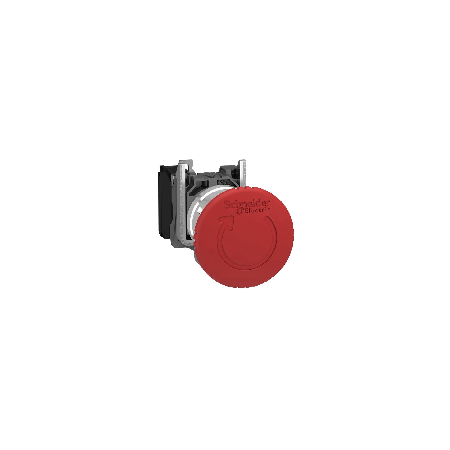 Paro de Emergencia Harmony de 40 MM Ancho, Color Rojo, Restablecimiento con Giro, 1NC Schneider Electric XB4BS8442