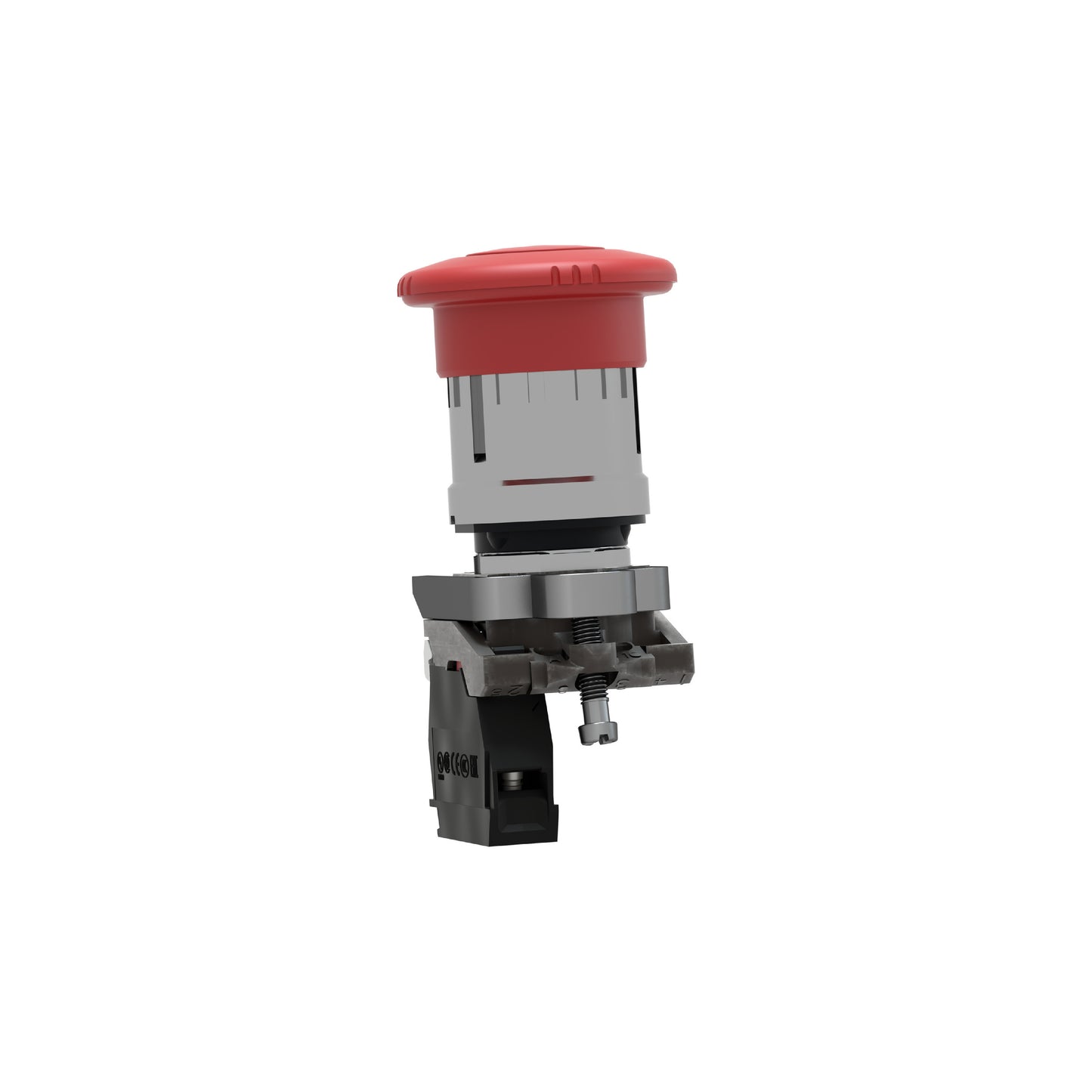 Paro de Emergencia Harmony de 40 MM Ancho, Color Rojo, Restablecimiento con Giro, 1NC Schneider Electric XB4BS8442