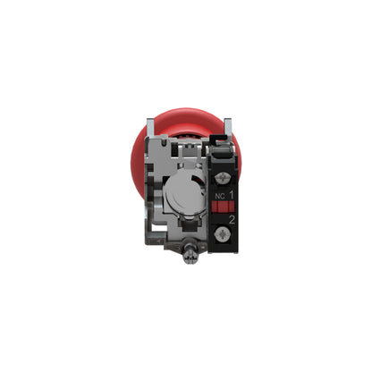 Botón de Parada de Emergencia Ø40 Rojo, Apagado Ø22 Latching Push Pull 1NC ((*)) Schneider Electric XB4BT842