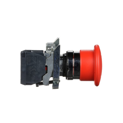 Botón de Parada de Emergencia Ø40 Rojo, Apagado Ø22 Latching Push Pull 1NC ((*)) Schneider Electric XB4BT842