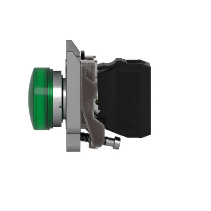 Piloto Luminoso Redondo Ø 22- IP65-Verde-LED Integral-24 V-Terminales Schneider Electric XB4BVB3